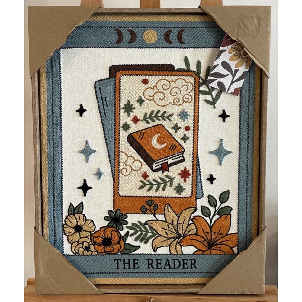 BP Home Textile Embroidery Woven Wall Art Tarot Card The Reader Decor 17"x 21"